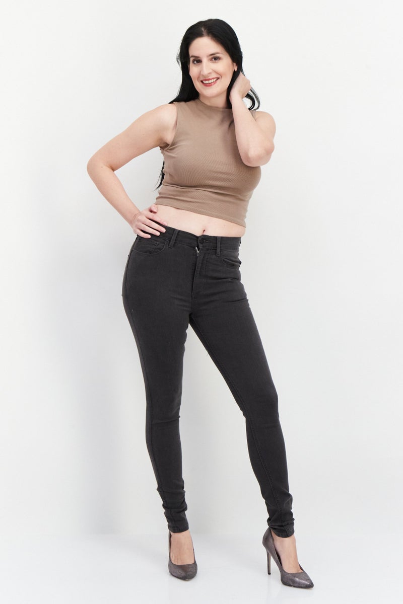 French Connection بنطلون ضيق مغسول للنساء، رمادي داكن - Image 4